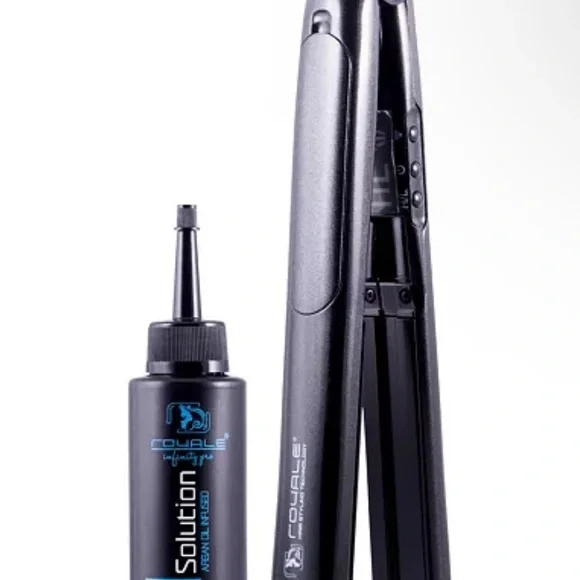 ROYALE Ceramic Tourmaline Vapor Styling Straightener with Argan Infusion Oil